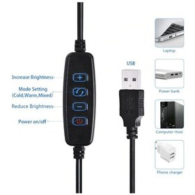 Resim Youtuber Led Selfie Tripod Telefon Ve Mikrofon Tutuculu Canlı Yay 