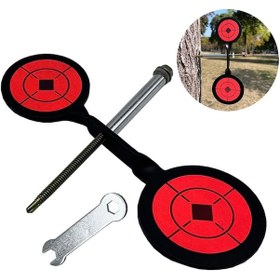 Resim Ağaca Montajlanabilen Döner Hedef Karbon Çelik Avcılık Eğitimi Po 