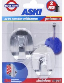 Resim Boss Tape 4149 Paslanmaz Küçük Askı 2li Blister 