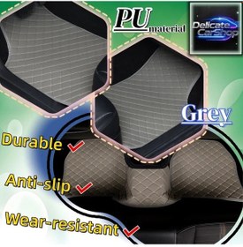Resim Lumaworld Gray Citroen C5 2010-2019 5 Parça Anti-kaygan Deri Tabanlık Seti 