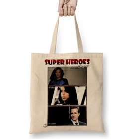 Resim Baskı Dükkanı Super Herois - Direito Bez Çanta Uzun Saplı 