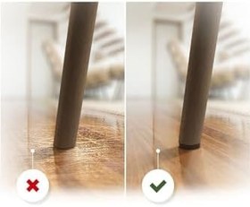 Resim Siyah Keçe 72 Adet 1,5 Cm Daire Yapışkanlı Sandalye, Masa, Koruma Yuvarlak Siyah Keçe 