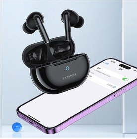 Resim Lasonstiges Siyah Awei T61 Kablosuz Bluetooth 5.3 Kulaklık Spor Gürültü Azaltma Enc Kulaklıklar İle 4 Mic Tws Kulakiçi 300mah Uzun Bekleme 
