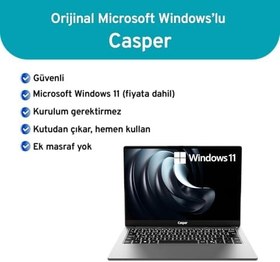 Resim Casper NevoPro 14" 300NIT Series 2 Core 5-210H 32GB DDR5 2TB W11 Pro NP40.210H-DX00R-G-F 