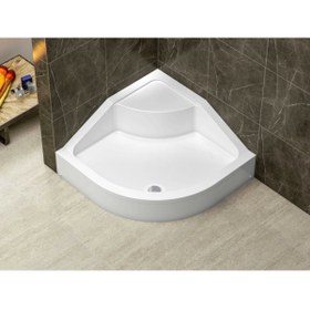 Resim Stina Serena 100x100 Oval Oturmalı Duş Teknesi 