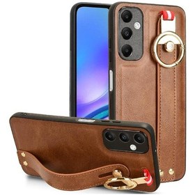 Resim Samsung Galaxy A05s İçin Premium Pu Deri Bileklik Kılıf Uyumluluk Kolaylık 