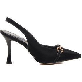 Resim Siyah İnce Topuklu Kadın Abiye Ayakkabı 671124 Z Siyah 