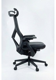 Resim Ofisbazaar Sky Ergonomik Yönetici Koltuğu Ayarlanabilir Başlıklı, Konforlu Ofis Koltuğu Siyah Siyah 
