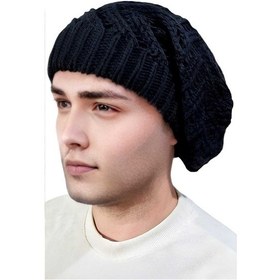 Resim Uniquetrenders Erkek Örgü Triko Kışlık Bere Siyah 