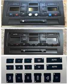 Resim A4 B6 - B7 Kasa 2001-2008 Arası Klima Ünitesi Tuş Takımı Tamir Kiti Sticker Etiketi 1 Adet 
