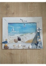 Resim Deniz Temalı Dekoratif Çerçeve (468369770) 