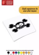 Resim Genel Markalar Kuru Kafa Tehlike Sticker Oto Motor Laptop Duvar Folyo Sticker 40x28 cm 