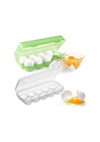 Resim River World 12'li Şeffaf Kapaklı Kilitli Yumurta Saklama Kabı Kutu 