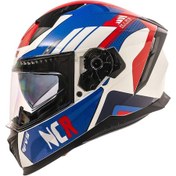 Resim Ncr Stream Kırmızı Mavi Full Face Kapalı Kask Ece-06 Kırmızı - Mavi Kırmızı - Mavi 