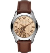 Resim Emporio Armani AR60017 43 mm Deri Kordon Otomatik Erkek Kol Saati 