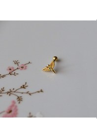 Resim Anka Kuşu Helix Piercing Kıkırdak Cerrahi Çelik Gold Renk Renkli 