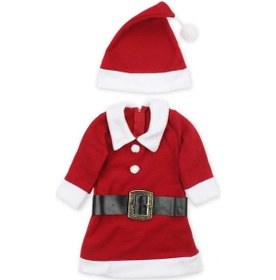Resim Kız Bebek Yılbaşı Noel Kostümü Kıyafeti 