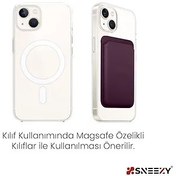 Resim Sneezy İphone 13 Mini-13-13 Pro-13 Pro max İle Uyumlu Birinci Sınıf Manyetik Cüzdan Manyetik Deri Kartlık Mor 