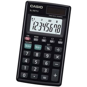 Resim Casio SL-797TV-BK Cep Tipi 8 Hane Hesap Makinesi 