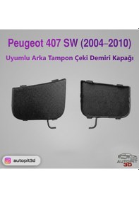 Resim Peugeot 407 Sw 2004 2010 Uyumlu Arka Tampon Çeki Demiri Kapağı 