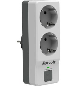 Resim Dotvolt İkili Akım Korumalı Priz Beyaz Anahtarlı Surge Hunter 1050 Joule 