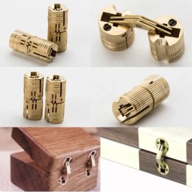 Resim Dmr Pirinç Gizli Akordiyon Menteşe Katlanır Kutu Menteşesi 10 mm 2 Adet 