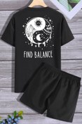 Resim trendypassion Ying Yang Şort T-shirt Eşofman Takımı 