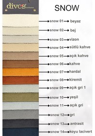 Resim Snow Serisi Premium Silinebilir Döşemelik Kumaş Vizon 