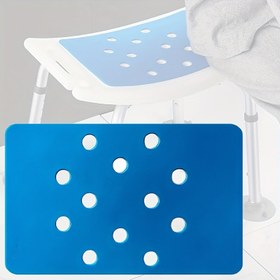 Resim 1 adet EVA Mavi Koltuk Yastığı - Soğuk Dayanıklı Kaymaz Banyo Sandalye Yastığı, Tuvalet, Kano ve Duş Güvenliği için, Basınç Yönetimi ve Omurga Desteği ile Dayanıklı Tıbbi Kalite Ergonomik Tasarım, Banyo Yastığı, Duş Konforu, Modern Oturma, Ergonomik Yastık 