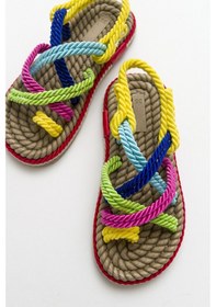 Resim Luvishoes İp Bej Multi Kadın Sandalet Bej 