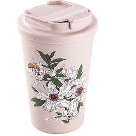 Resim Tantitoni KAKE PEMBE ÇİÇEK DESENLİ PASLANMAZ ÇELİK TERMOS BARDAK 380ML 