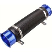 Resim Globalbloom Blue 76mm Ayarlanabilir Alüminyum Soğuk Hava Emiş Hortumu Esnek Boru Sistemi Kırmızı Filtreli 