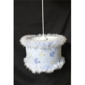 Resim Teknotrust Mavi Çapa Erkek Çocuk Odası Yatak Odası Avizesi Mavi Tüylü Çocuk Odası Avize 