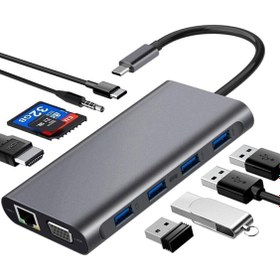 Resim Daytona Cf31 Type-c™ Usb-c To 4**usb3.0 4k Hdmı Vga 1000 Mbps Rj45 Pd Aux Sd Tf Kart 11ın1 Çevirici 