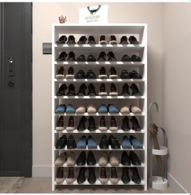 Resim Kenzlife Ayakkabılık Mısri Mat Beyaz Suntalam 140 080 20 Otuzaltı Çift Ayakkabı Kapasitesi Arkalıksız Beyaz 