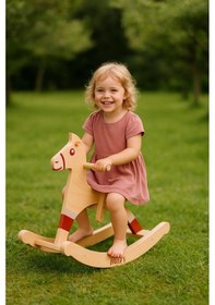 Resim Mars Factory Sesli Ahşap Sallanan At 