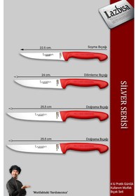 Resim Silver Serisi 4 Lü Günlük Kullanım Mutfak Bıçak Seti Mtf-2011 