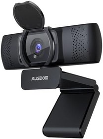 Resim AUSDOM Kamera Kapağı ile Otomatik Odaklama FHD 1080P Web Kamerası, Çift Gürültü Azaltma Mikrofonlu AF640 İş Web Kamerası, Masaüstü/Dizüstü/Mac için 90° Görüş Alanı, Skype/Zoom/Webex/Lync ile çalışır 