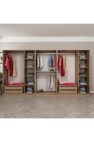 Resim Minar Kale210 8 Bölmeli 4 Çek Giyinme Dolabı Dore 