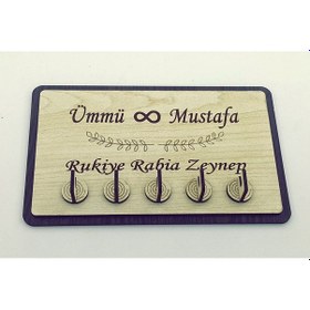 Resim Dekoratif Ahşap Anahtarlık Askısı 