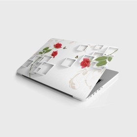 Resim Laptop Sticker Notebook Pc Kaplama Etiketi Kare Çiçekler 