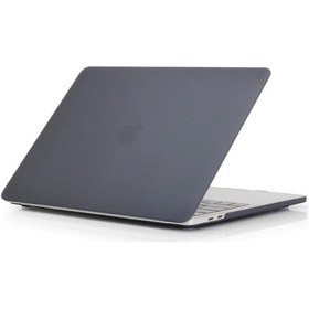 Resim Apple Uyumlu MacBook Air M1Işlemci 2020 A2337 13" Hardcase Kılıf Kapak Siyah 