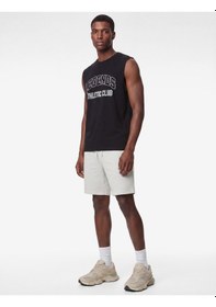 Resim Koton Bisiklet Yaka Straight Fit Kolsuz Spor Atlet Siyah 6sam30017nk 