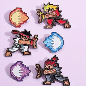 Resim 1-6 Benzersiz ve Premium Pixel Qigong Savaş Ev Klipsleri, Kişiselleştirilmiş Qigong Dalga Alev Topu Yaka Bölmeleri, Oyuncağa Uygun Karikatür Temalı Takı Hediyeleri En Yakın Arkadaş İçin. 