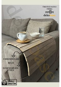 Resim Atlantik Çam Renk Çok Amaçlı Koltuk Kenar Sehpası, Supla, Yemek Servis Altlığı Atlantik Çam 