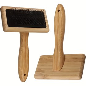 Resim Yün Tarama Makinesi İğne Fırçası, El Yapımı Yün Tarak, Katı Ahşap Saplı El Sanatları Yün İğne Aracı, Evcil Hayvan Tarak, Döndürme ve Dokuma, DIY El Sanatları Keçe Projeleri İçin 