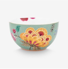 Resim Mavi Porselen Servis Kasesi 18 Cm 