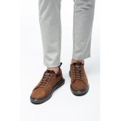 Resim Royal 70812 - Erkek Spor Deri Ayakkabı - Vizon Nubuk - Günlük Kullanım 