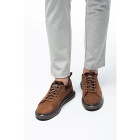 Resim Royal 70812 - Erkek Spor Deri Ayakkabı - Vizon Nubuk - Günlük Kullanım 