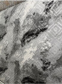 Resim Kabartmalı Jel Kaymaz Taban Yıkanabilir Yumuşak Yüzey Gri Antrasit Yolluk Halı Üst Kalite Gri - Antrasit 